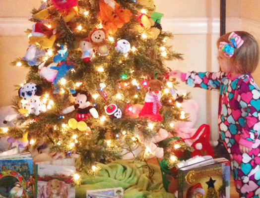 A Christmas Tree With Lights and Ornaments